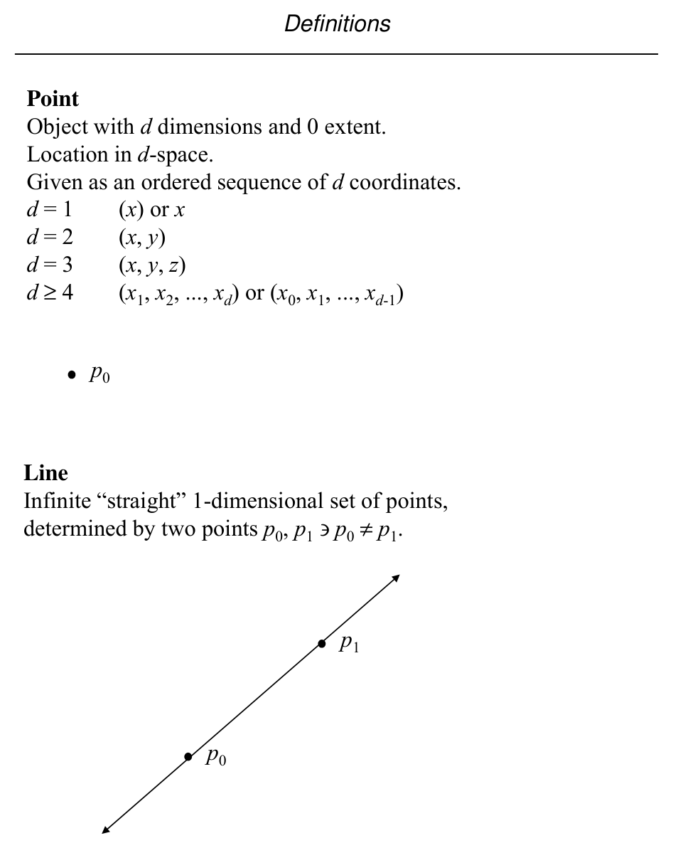 Coordinate Systems and Basic Geometric Objects - Computational Geometry ...
