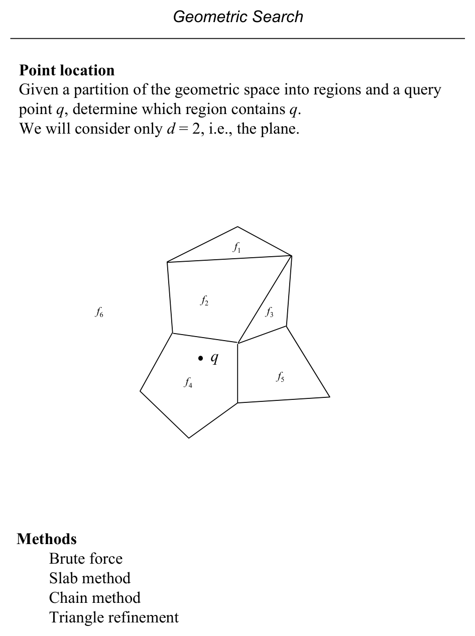 Geometric Search Algorithm Geometric Search Overview and Polygon Inclusion - Computational ...
